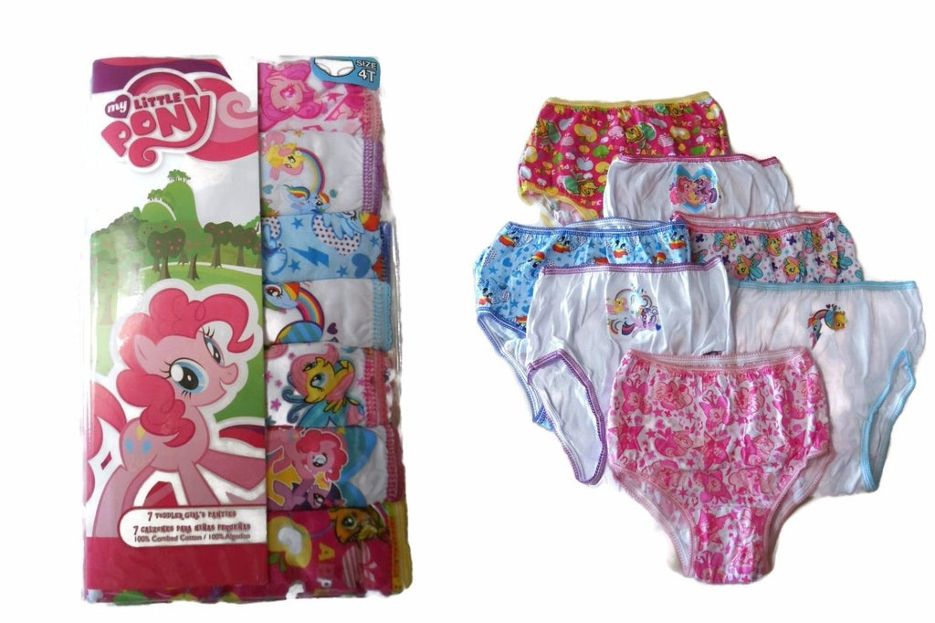 Handcraft Little Girls'  My Little Pony Rotating Print  Underwear Set (Pack of 7)