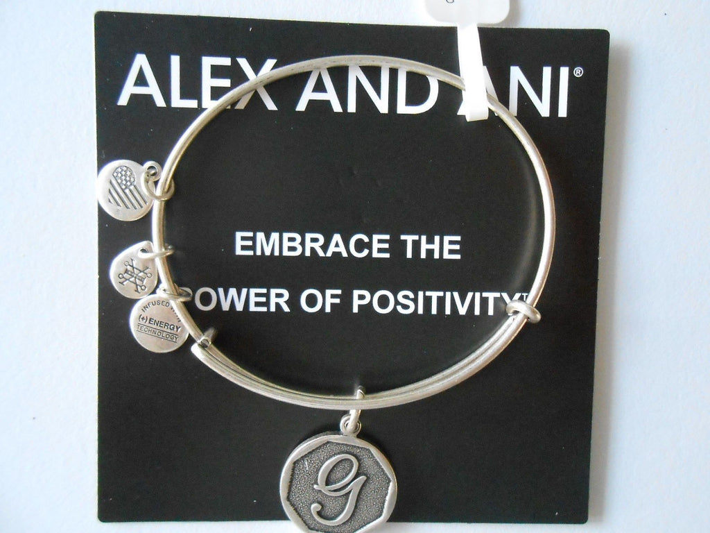 Alex and Ani Initial Expandable Wire Bangle Bracelet, 2.5"