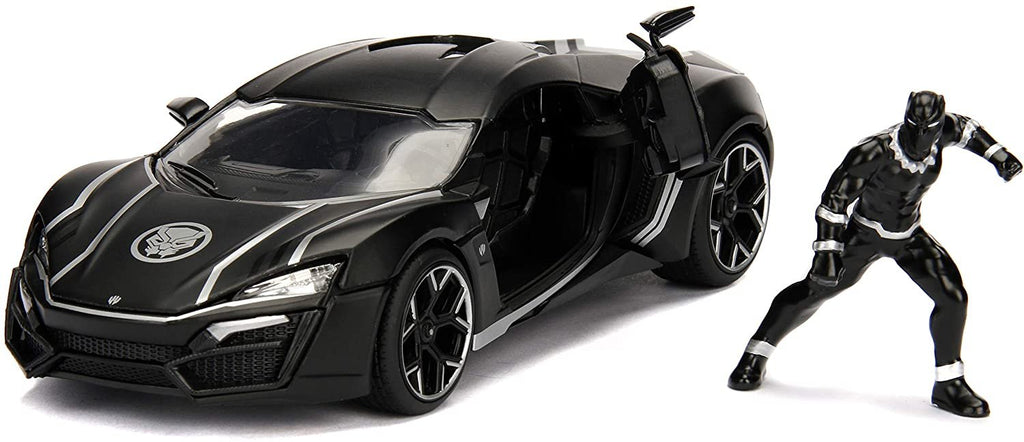 Jada Toys Marvel Black Panther & W Motors Lykan Hypersport DIE-CAST Car, 1: 24 Scale Vehicle & 2.75" Collectible Metal Figurine