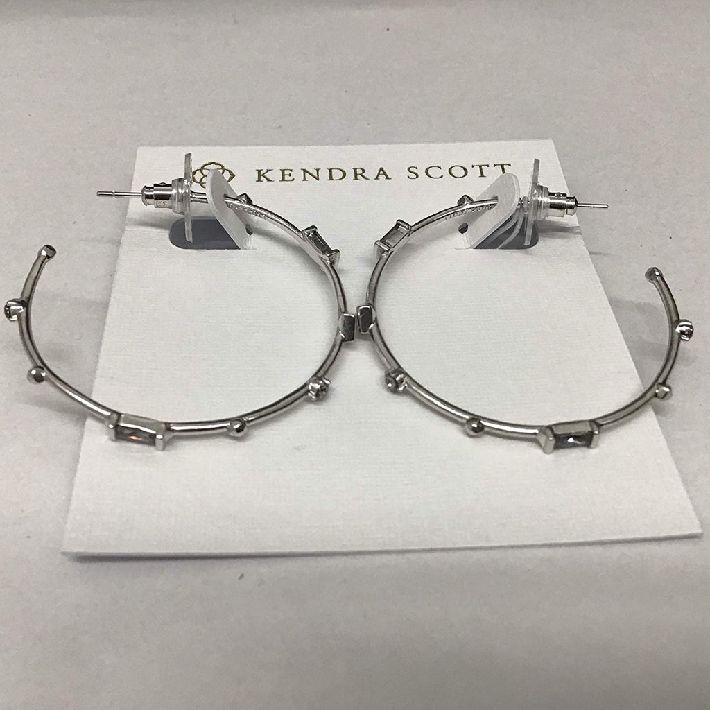 Kendra Scott Rhoan Earrings in Rhodium Gray Crystal