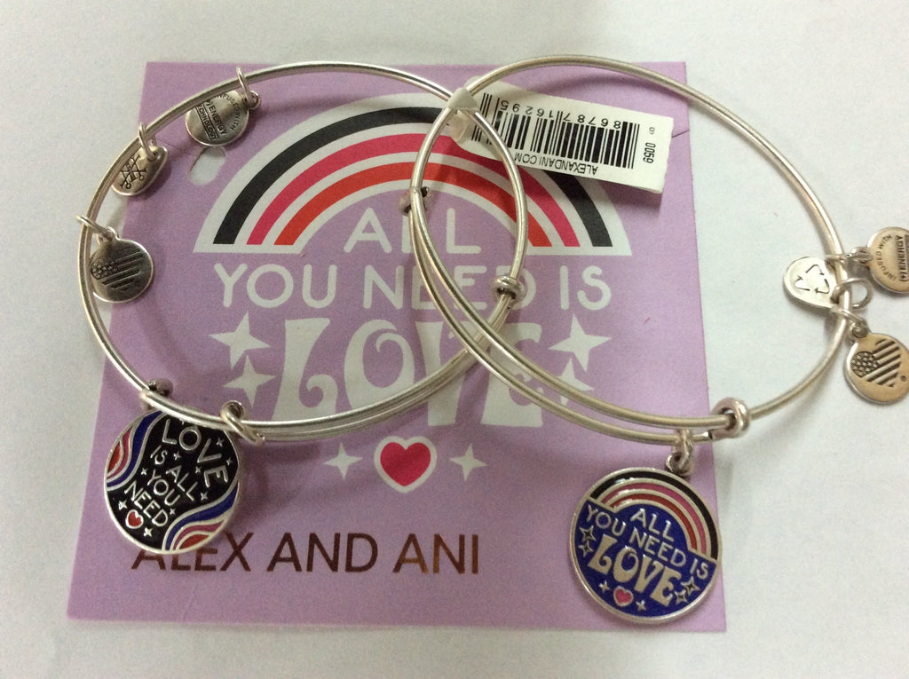 Alex and Ani Women's All You Need is Love Bracelet Set of 2