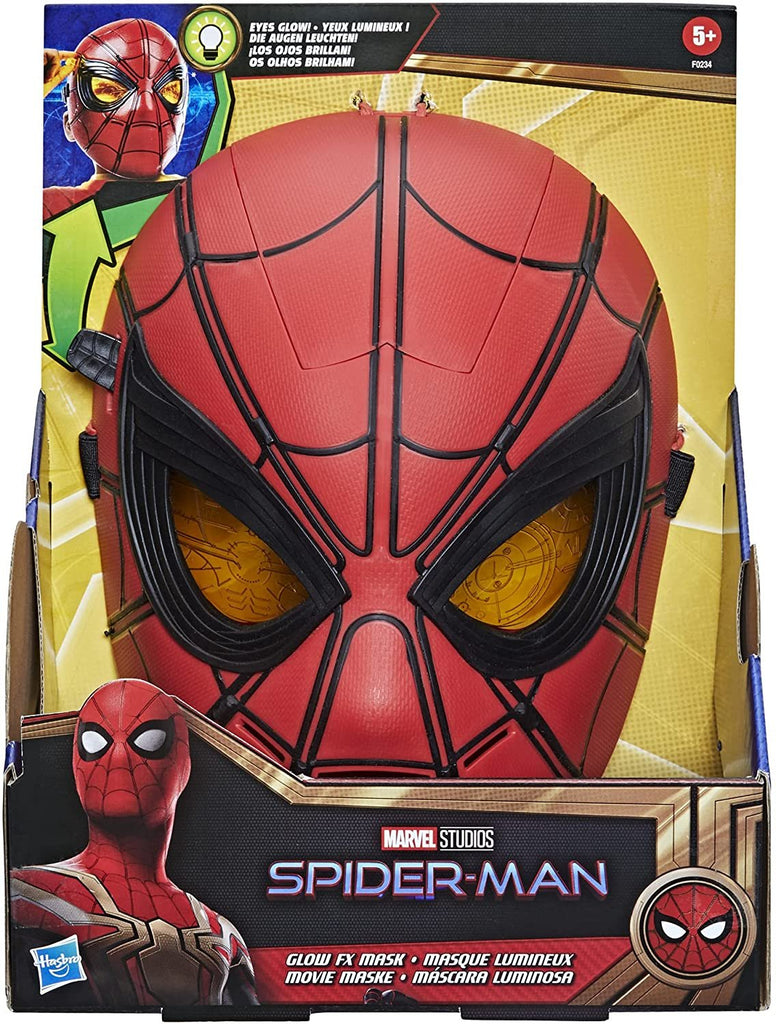 Spider-Man Marvel Glow FX Mask Electronic Wearable Toy with Light-Up Moving Eyes for Role Play, for Kids Ages 5 and Up