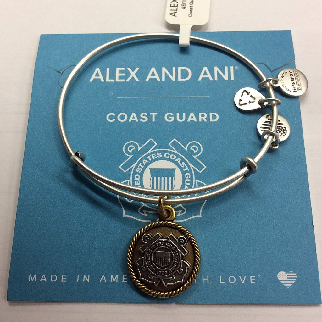 Alex and Ani Coast Guard Bangle Bracelet Two-Tone One Size