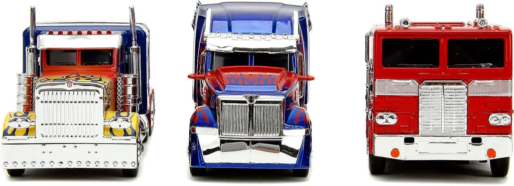 Transformers Optimus Prime 1:32 3-Pack Die-Cast Cars, Toys for Kids and Adults