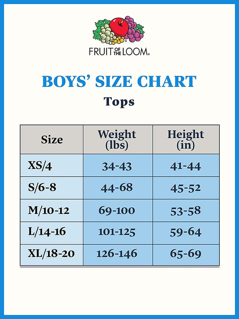 Fruit of the Loom Boys' Cotton White T Shirt