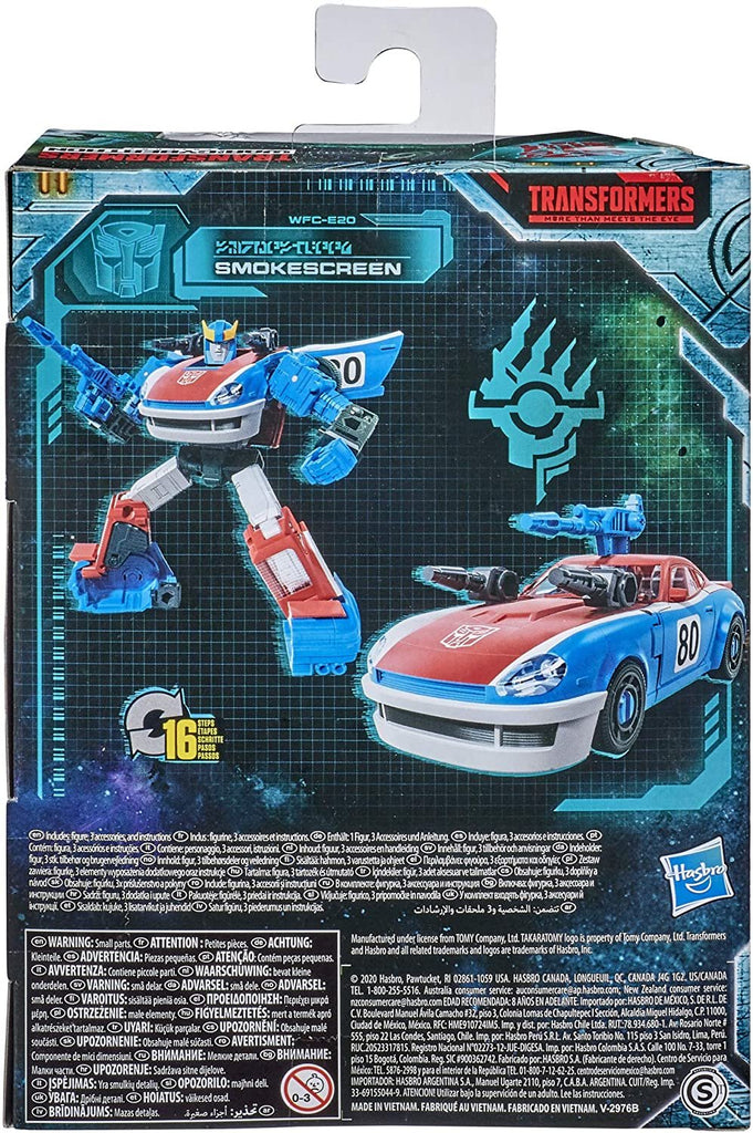 Transformers Toys Generations War for Cybertron: Earthrise Deluxe WFC-E20 Smokescreen Action Figure - Kids Ages 8 and Up, 5.5-inch