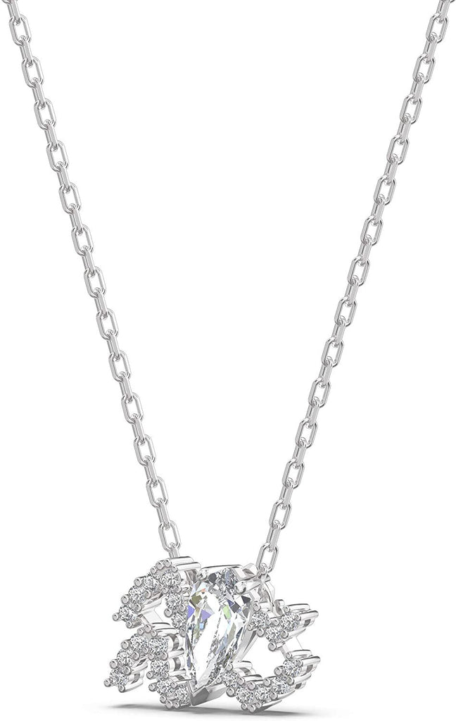 SWAROVSKI Women's All Zodiac Symbols Crystal Pendant, Mixed Metal Finish, Clear White Crystal Necklace Jewelry Collection