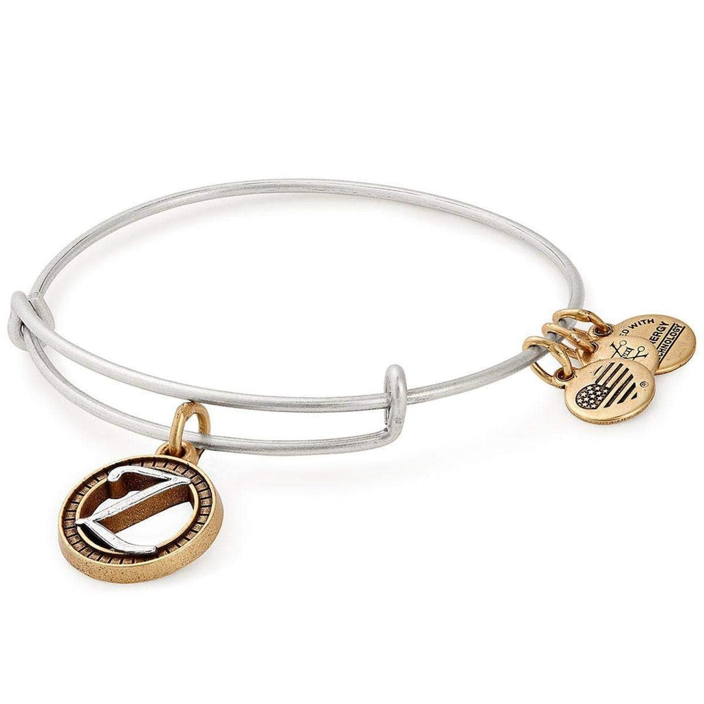 Alex and Ani Womens Initial Z Charm Bangle