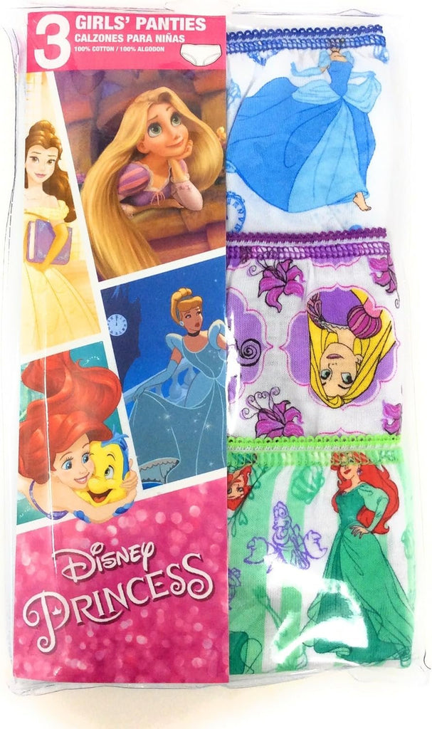 Disney Priness Girls Panties 3-Pack Sizes 4 6 8