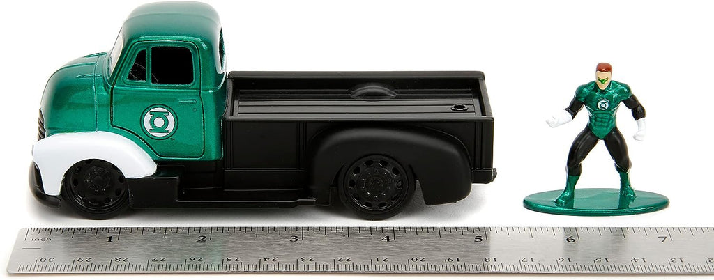 DC Comics 1:32 1952 Chevrolet COE Pickup Die-Cast Car & 1.65" Green Lantern Figure, Toys for Kids and Adults