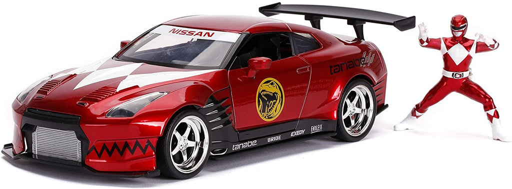 Jada 1:24 Diecast 2009 Nissan GT-R with Red Ranger Figure