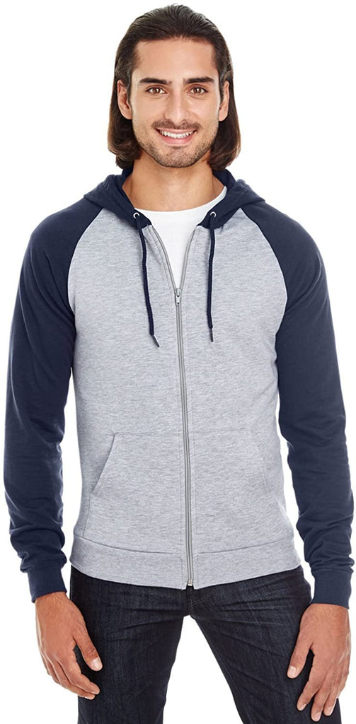 American Apparel Men's California Fleece Long Sleeve Zip Hoodie