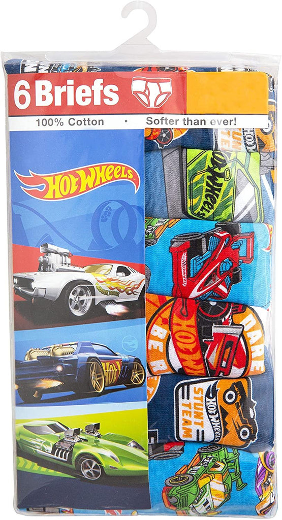 Hot Wheels 6-Pack Boys Briefs Toddler Little Big Kid Cars (18M, Assorted)