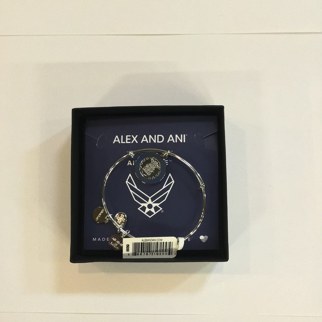 Alex and Ani US Air Force II Bangle Bracelet, Shiny Silver (AS20USAFSS)