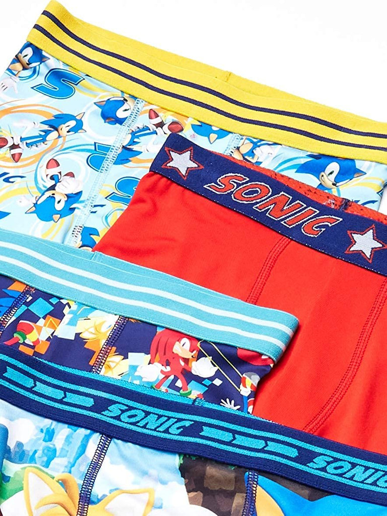 Sonic The Hedgehog Boys' Sonic 4pk Athletic Boxer Brief