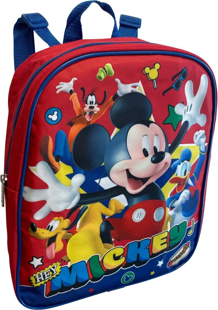 Mickey Mouse Toddle Boy 12 Inch Mini Backpack (Red-Blue)