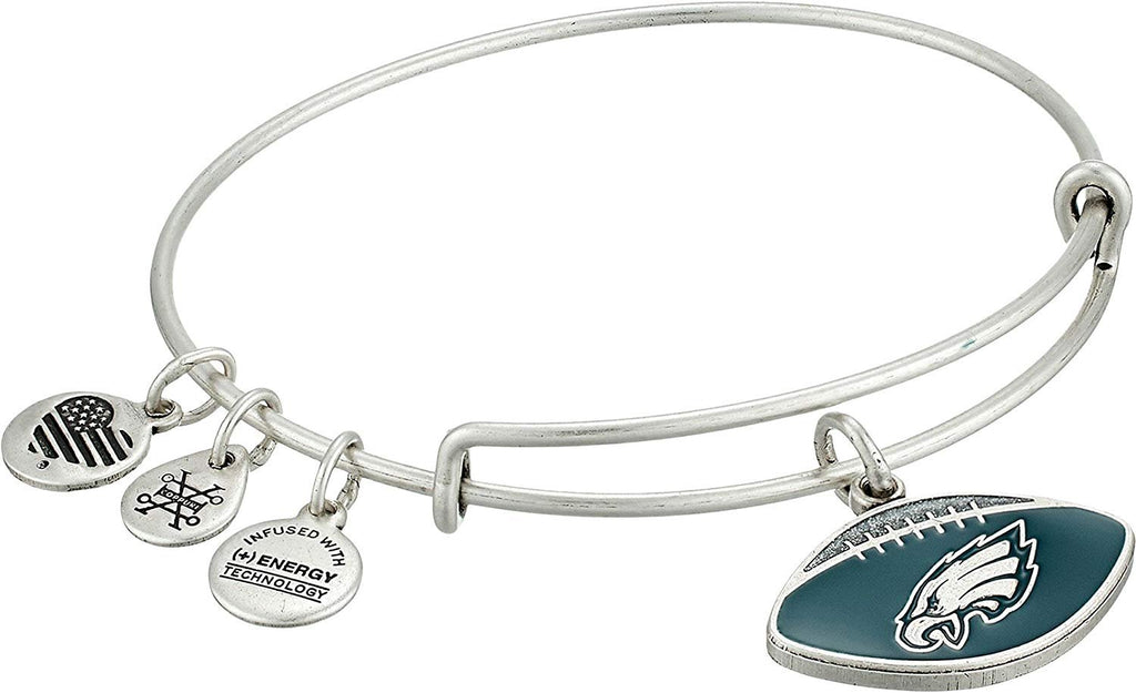 Alex and Ani Womens Color Infusion Philadelphia Eagles Football II Bangle