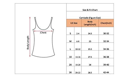 Elle Women's Body Shaping Camisoles 4-Pack Scoop Tank Tops Shapewear Tummy Control Seamless Plus