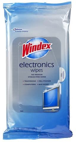 1 pk Windex Electronics Clean & Dust Wipes 25 ea