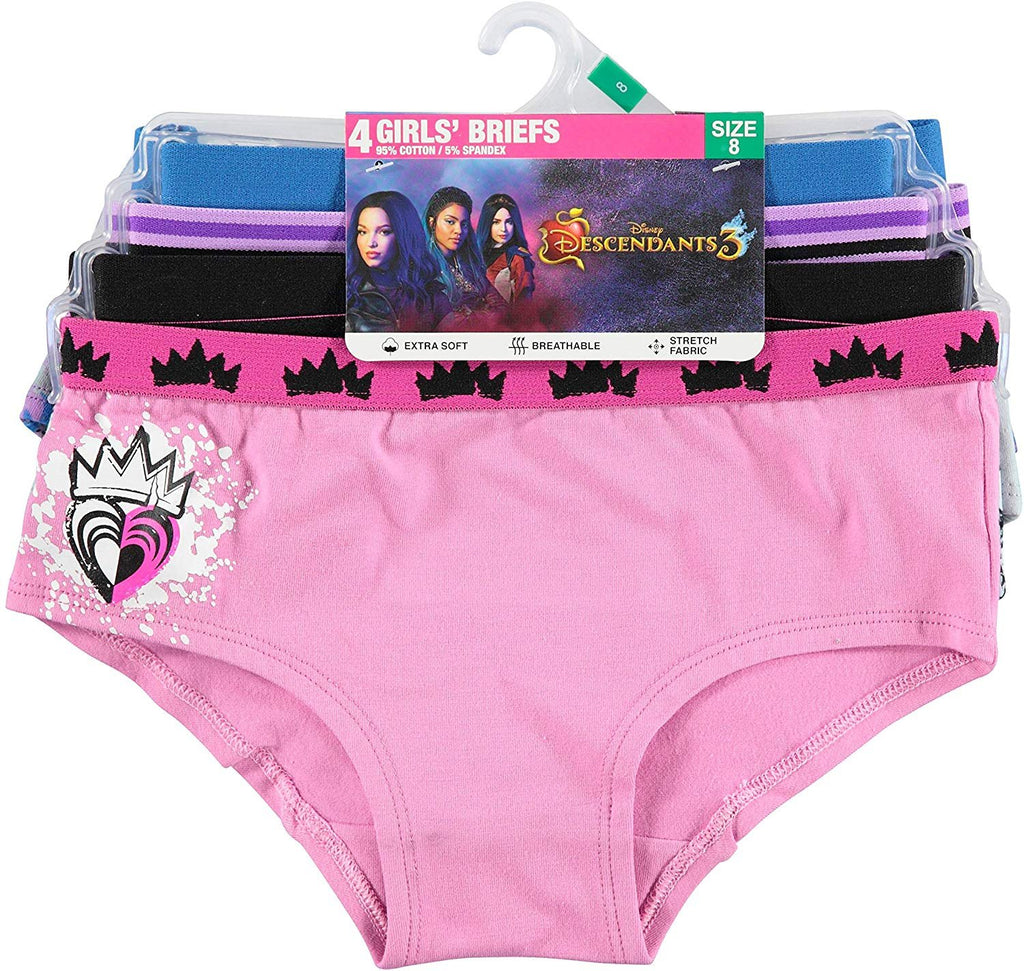 Disney Girls' Big Descendants 4pk Supersoft Reactive Print Panties