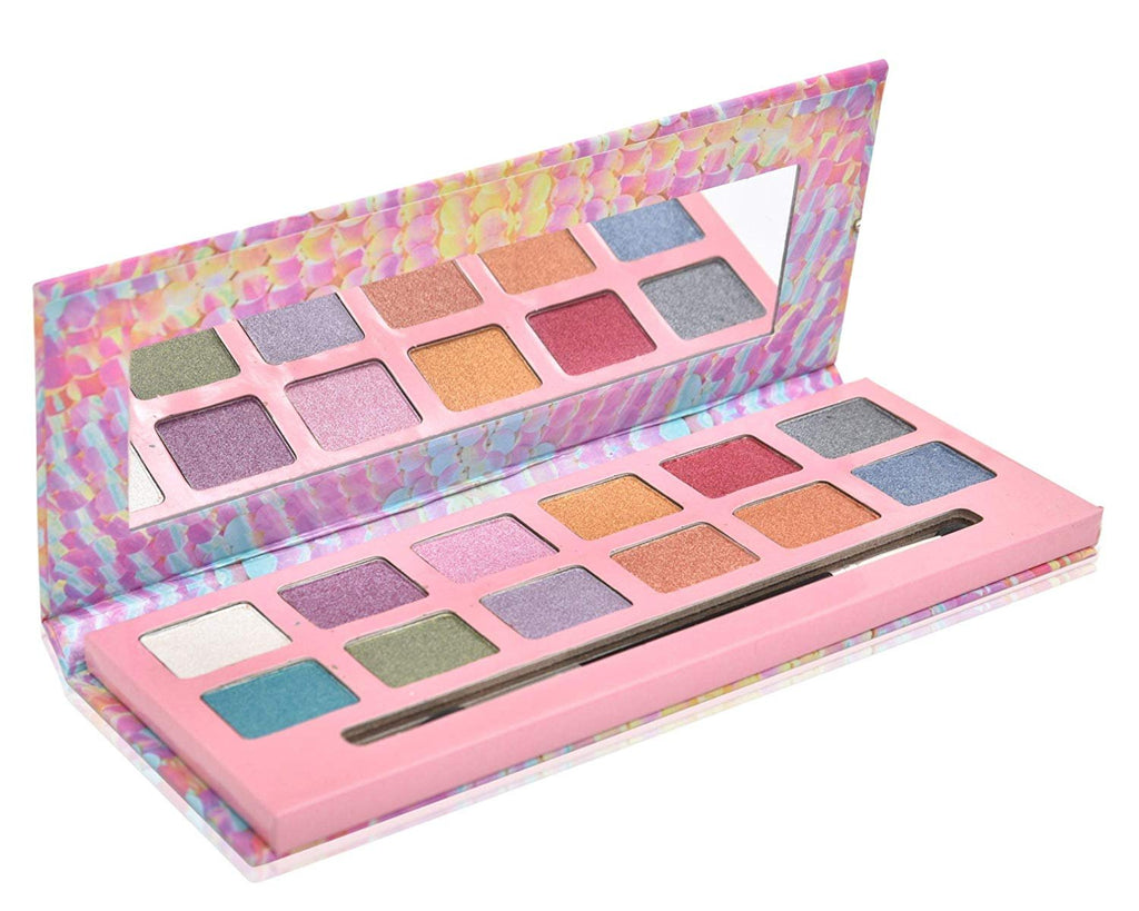 Forever Beauty Eyeshadow Palette Makeup - 12 Premium Quality Colors- With Mirror and Double-End Brush in Gift Pack