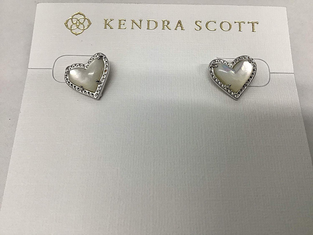 Kendra Scott Ari Heart Gold Stud Earrings In Iridescent Drusy