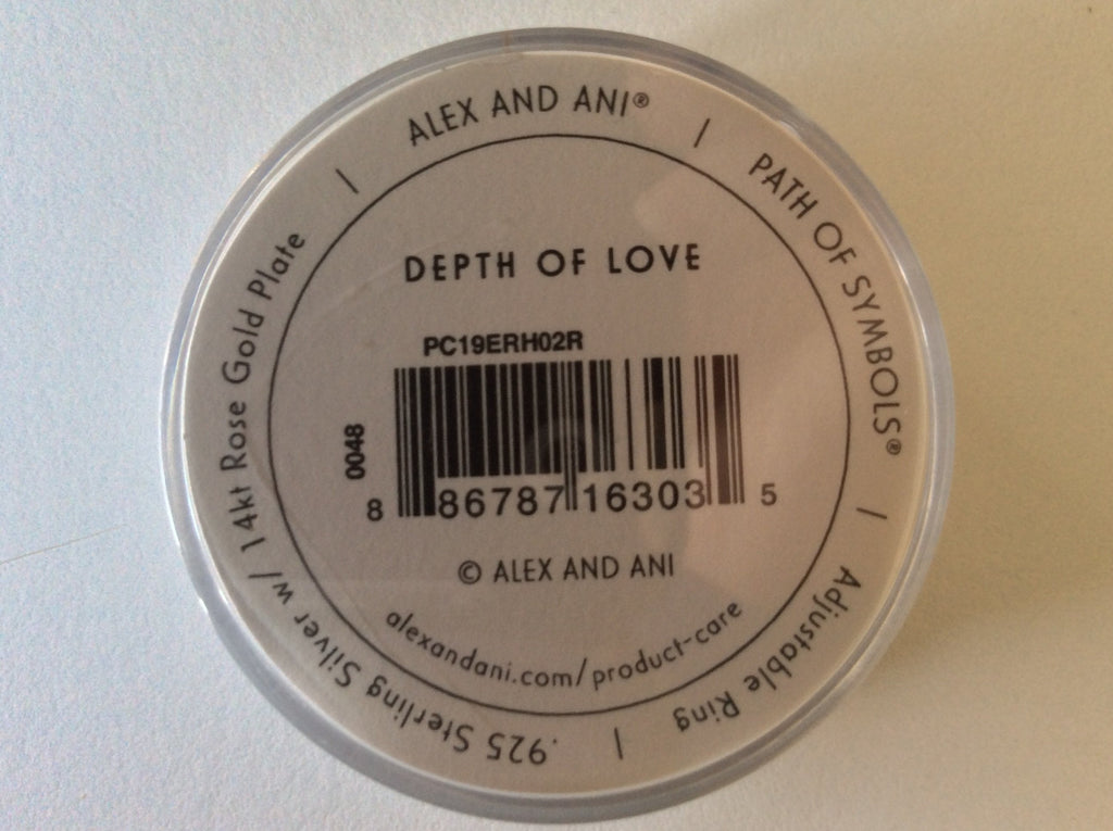 Alex and Ani Womens Depth of Love Adjustable Ring