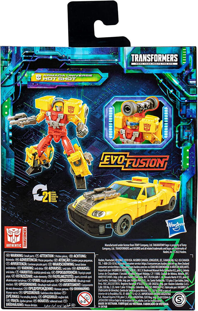 Transformers Toys Legacy Evolution Deluxe Armada Universe Hot Shot Toy, 5.5-inch, Action Figure for Boys and Girls Ages 8 and Up