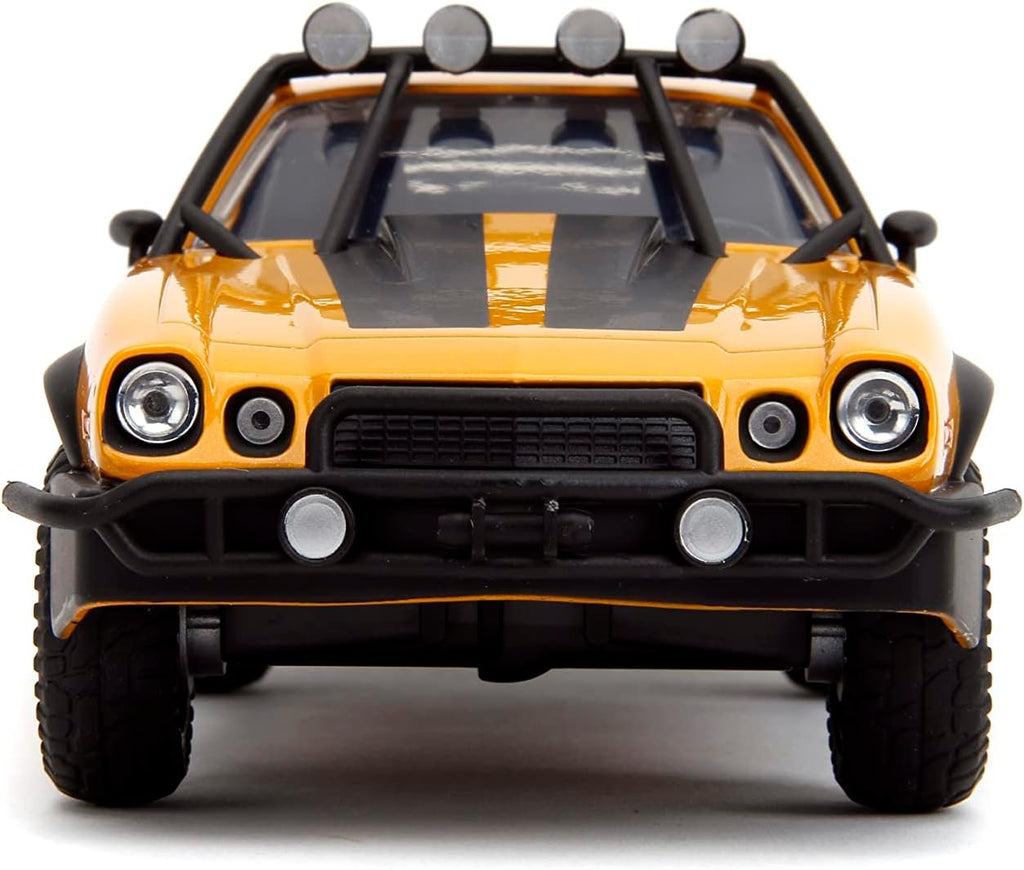 Transformers Rise of The Beast 1:24 1977 Chevy Camaro Bumblebee & Badge Die-Cast Car, Toys for Kids and Adults