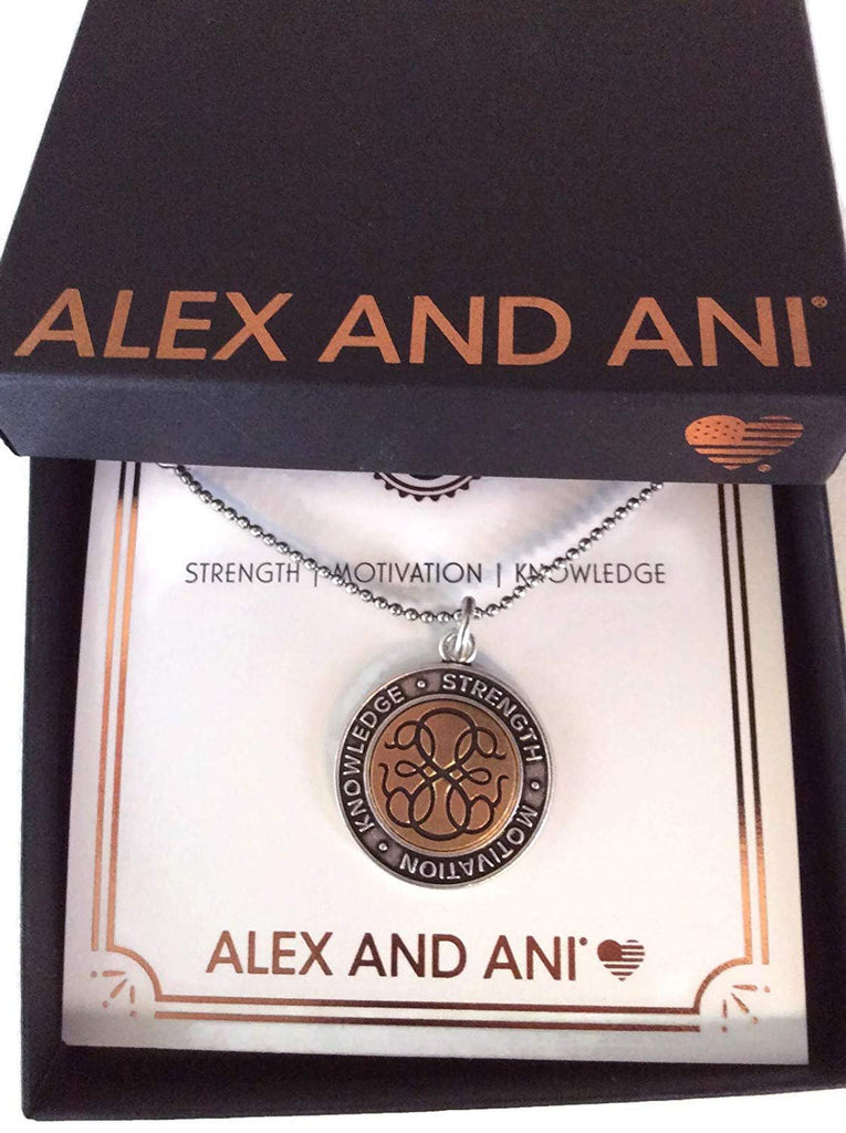 Alex and Ani Women's 20" Two-Tone Path of Life Adjustable Necklace