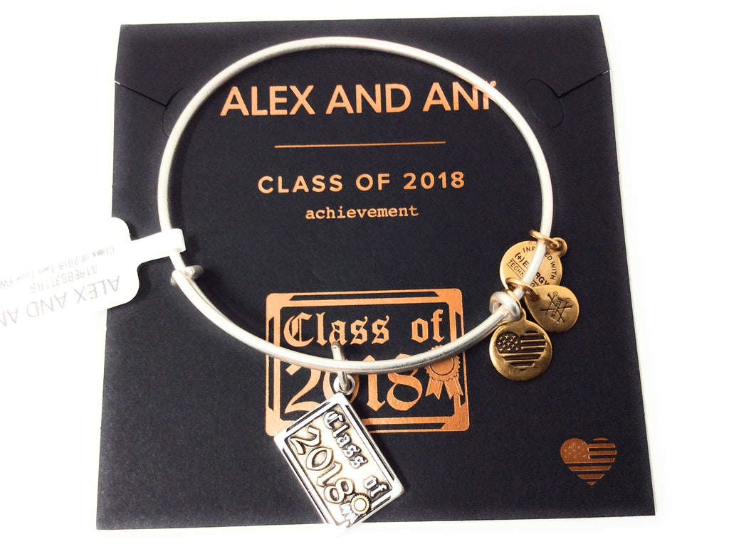 Alex and Ani Womens Class of 2018 EWB Bangle Bracelet, Expandable