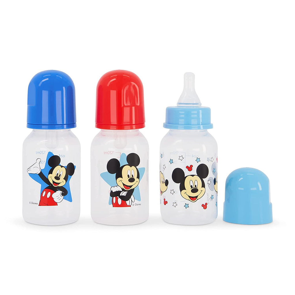 Baby Bottles 5 oz for Boys and Girls| 3 Pack of Disney"Mickey Starboy" Infant Bottles for Newborns and All Babies | BPA-Free Plastic Baby Bottle for Baby Shower