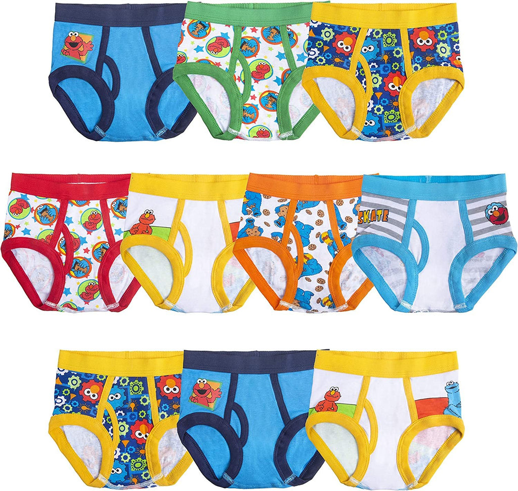 Sesame Street Boys' Underwear Multipacks, Sesame 10pk, 18