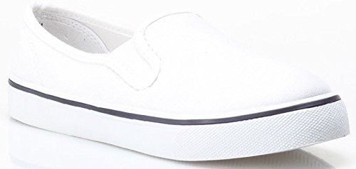 Zig Zag Mens Navy Canvas Slip-On