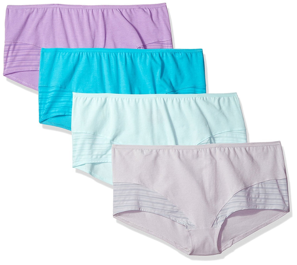 Fruit of the Loom Women's 4 Pack Coolblend Boyshort Panties