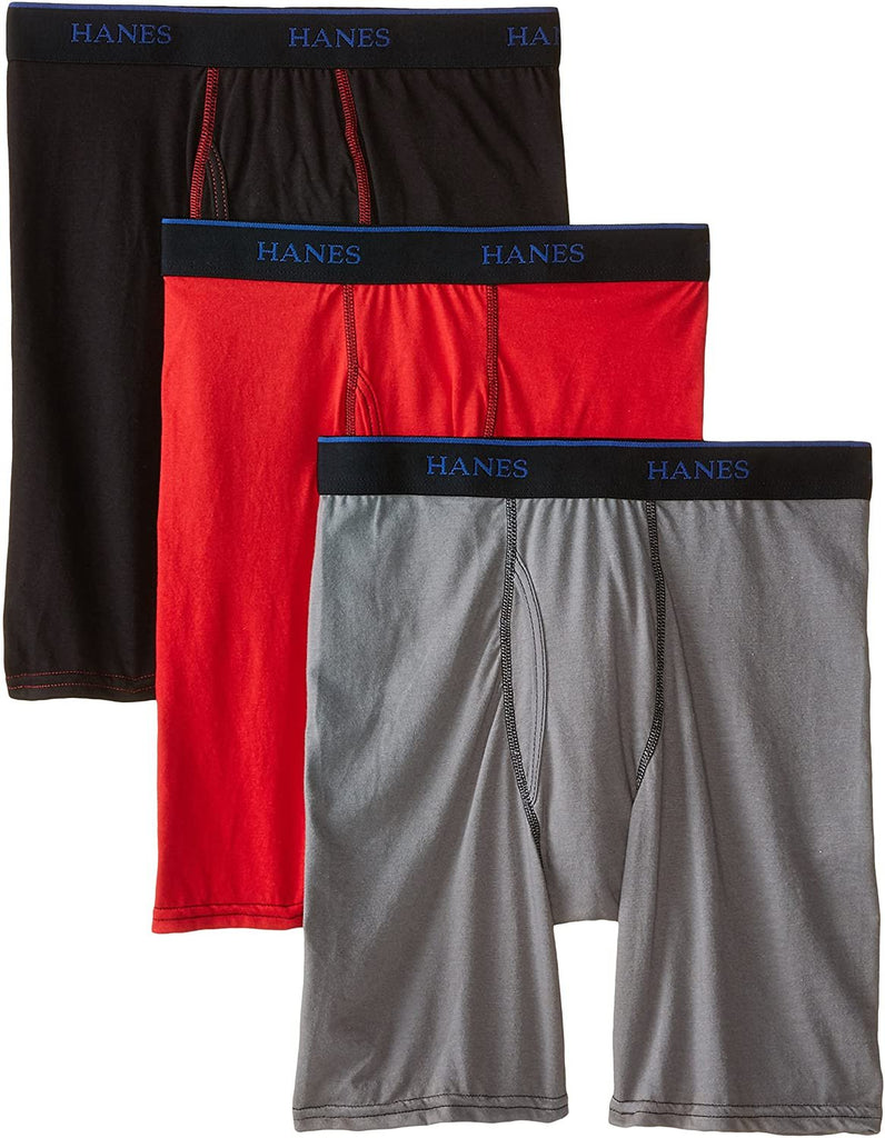 Hanes Big Boys' 3-Pack X-Temp Long Leg Boxer Brief