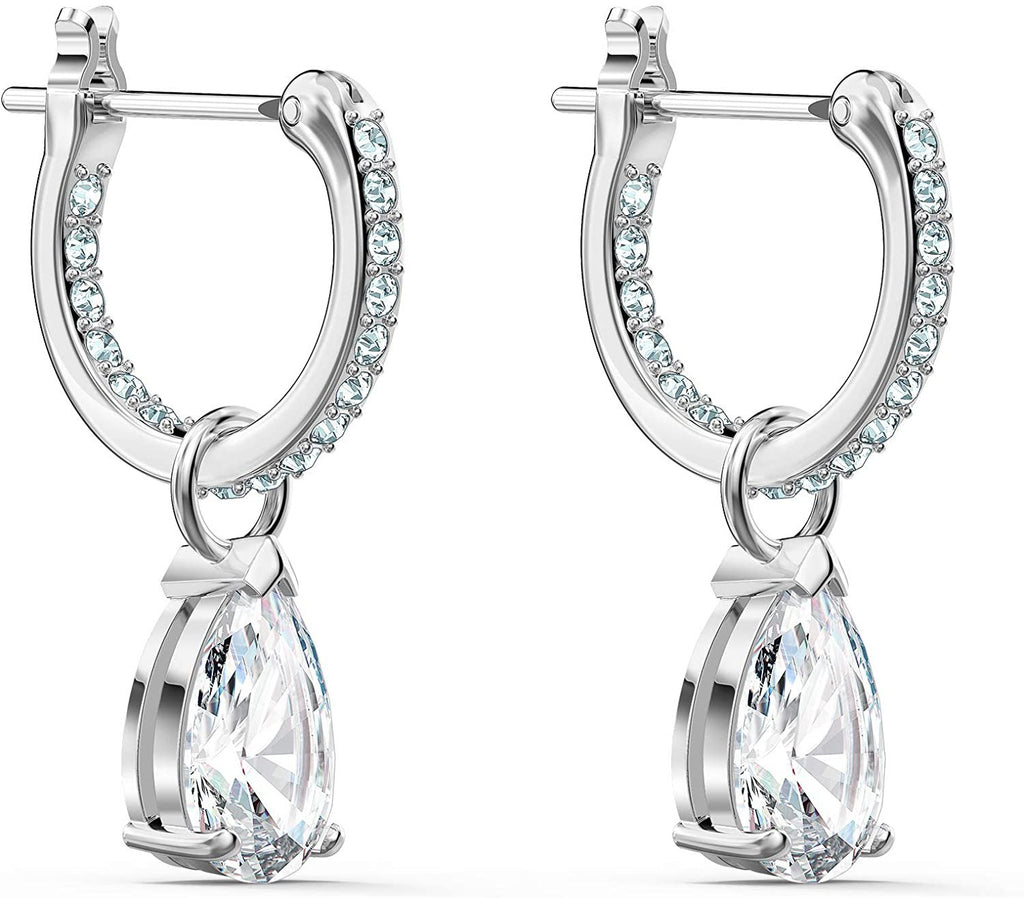 Swarovski Attract Pear Mini Hoop Pierced Earrings