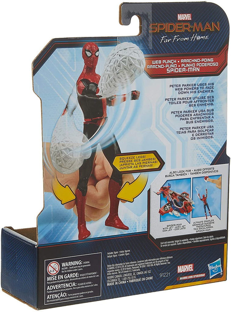 Spider-Man Marvel Far from Home Web Punch 6-Inch-Scale Action Figure Toy