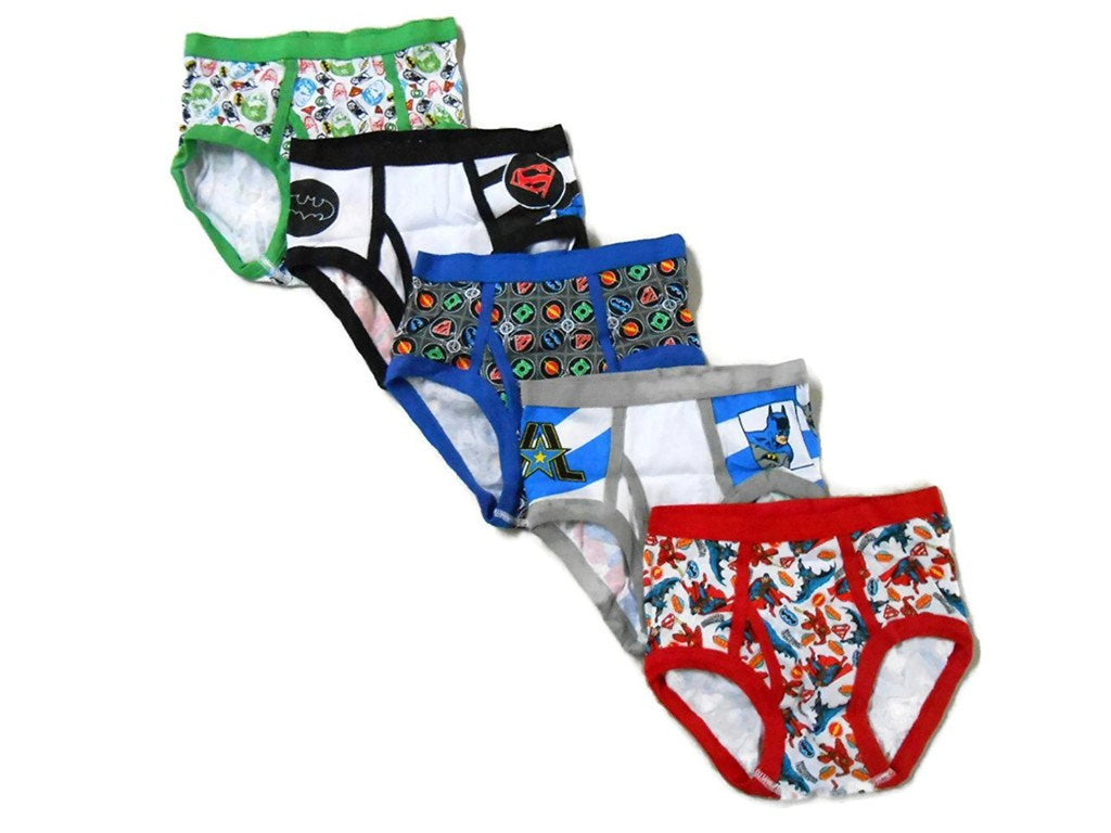 Handcraft Little Boys' Justice League Brief (Pack of 5)