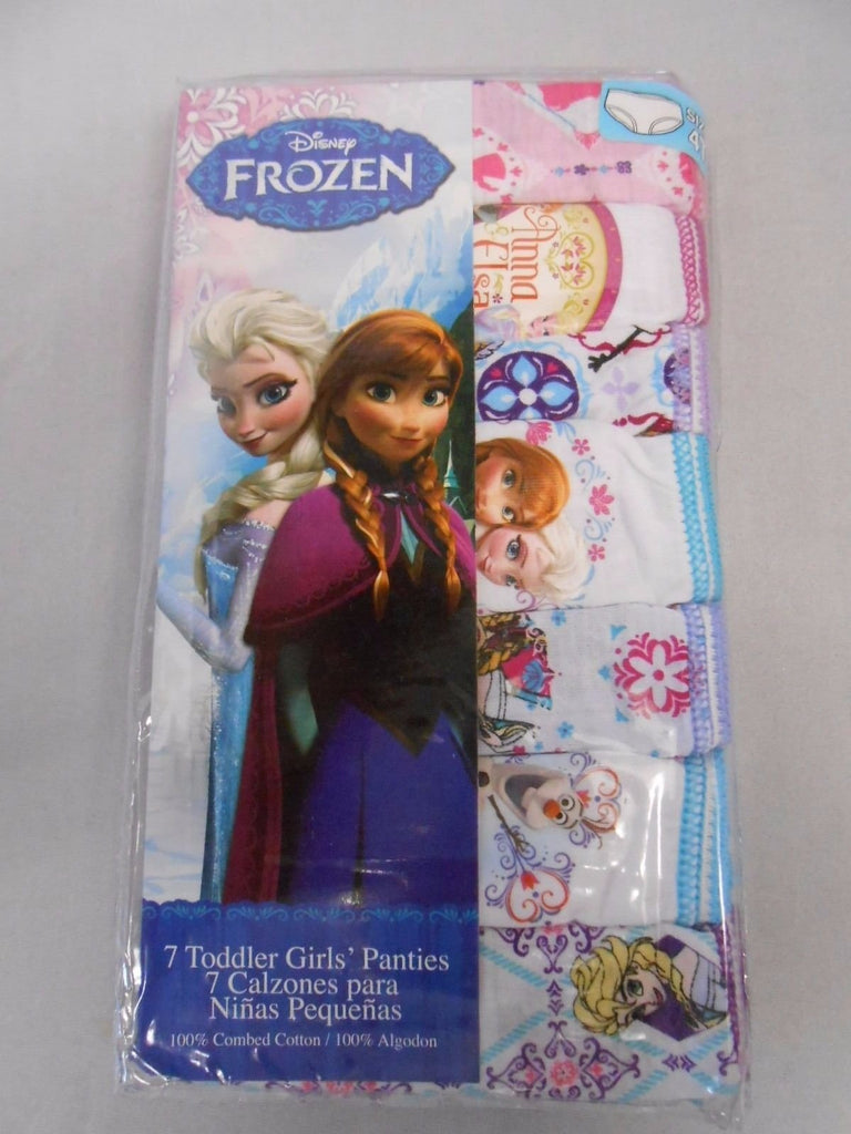 Disney Little Girls' Frozen Panties 7 Pack, Elsa, Anna (2t/3t)