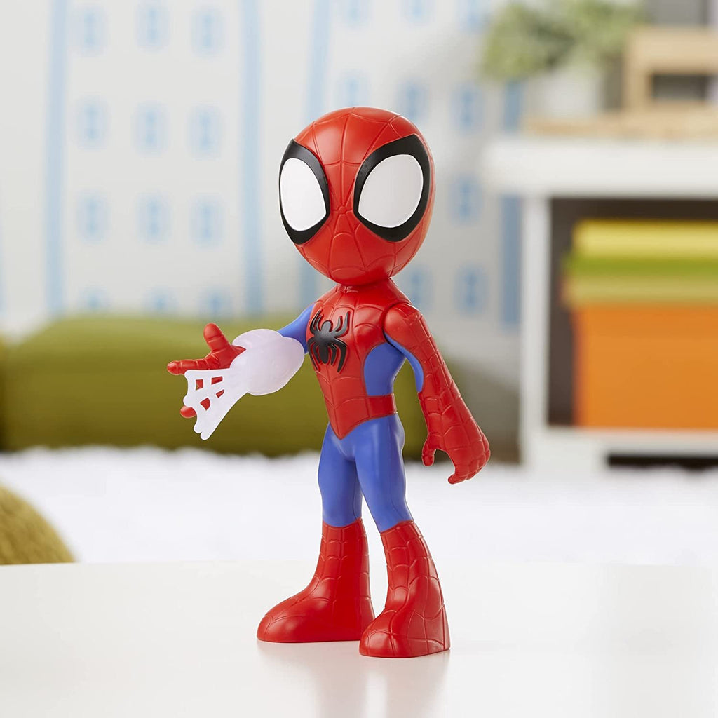 Marvel Spidey and His Amazing Friends Supersized Spidey 9-inch Action Figure, Preschool Super Hero Toy for Kids Ages 3 and Up