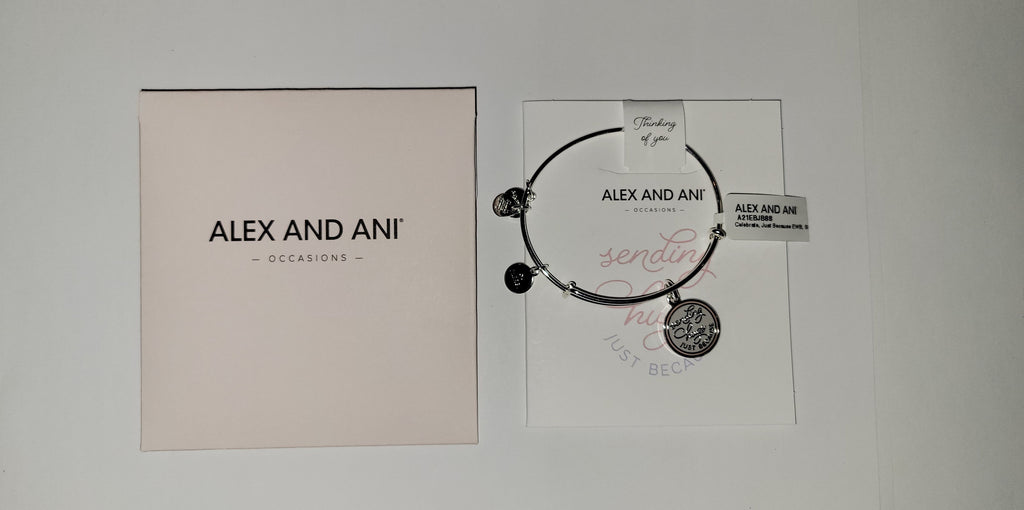 Alex and Ani Celebrate, Just Because EWB, Shiny Silver One Size Bracelet