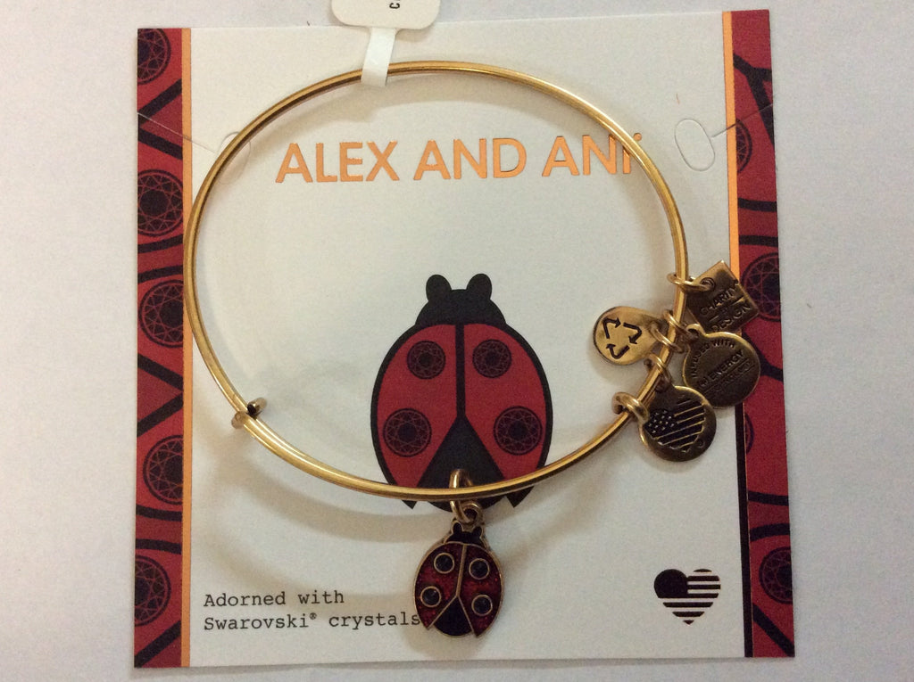 Alex and Ani Women's Charity by Design Ladybug II Bangle Bracelet