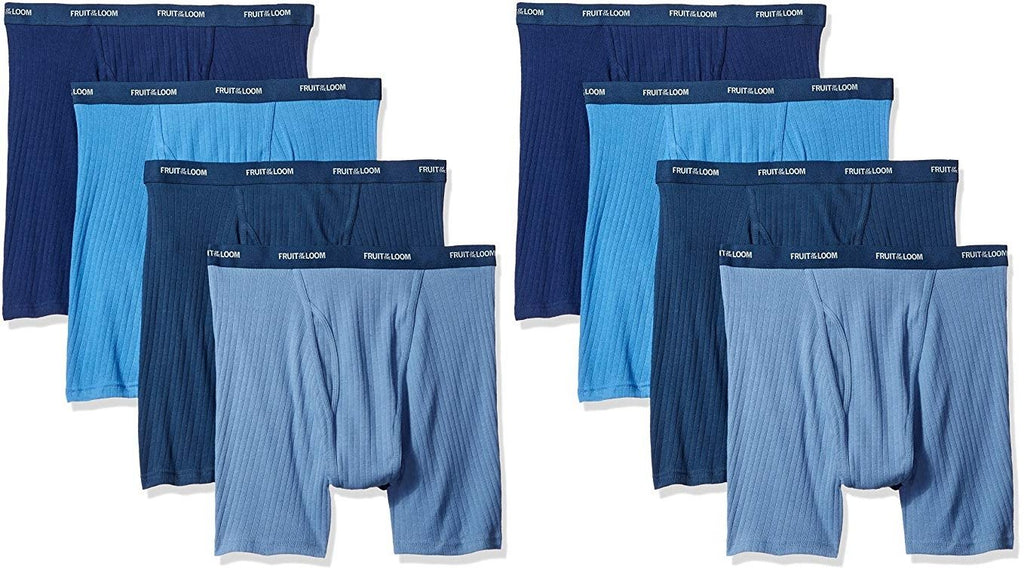Fruit of the Loom Men's Boxer Briefs 8-Pack Sizes 2X Assorted Colors