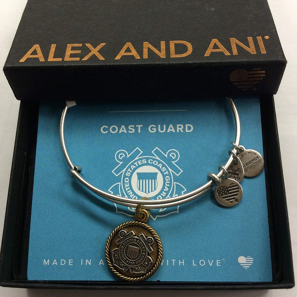 Alex and Ani Coast Guard Bangle Bracelet Two-Tone One Size