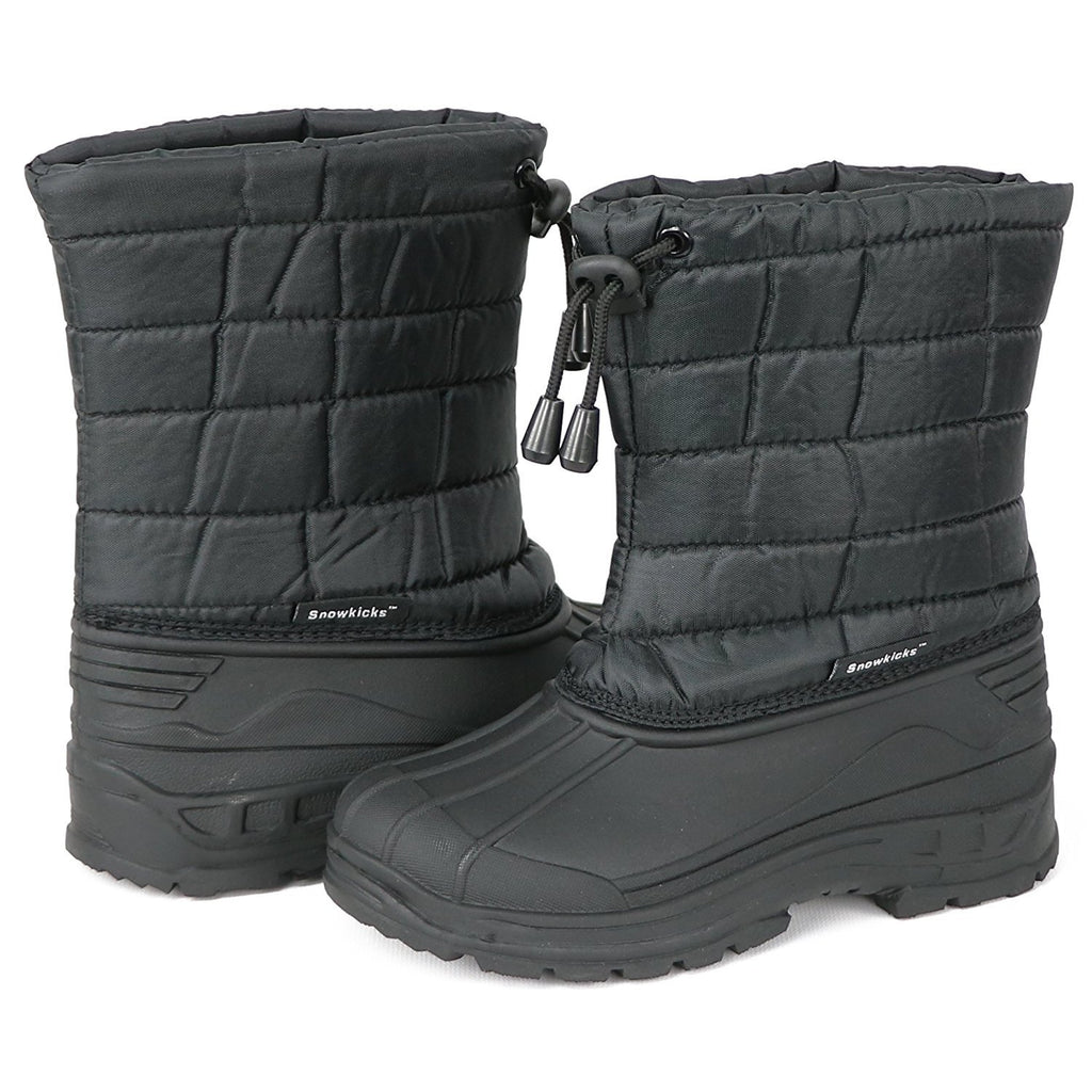 Snowkicks Cold Weather Bubble Kids Childrens Snow Boots Unisex (Toddler/Little Kid/Big Kid) Black