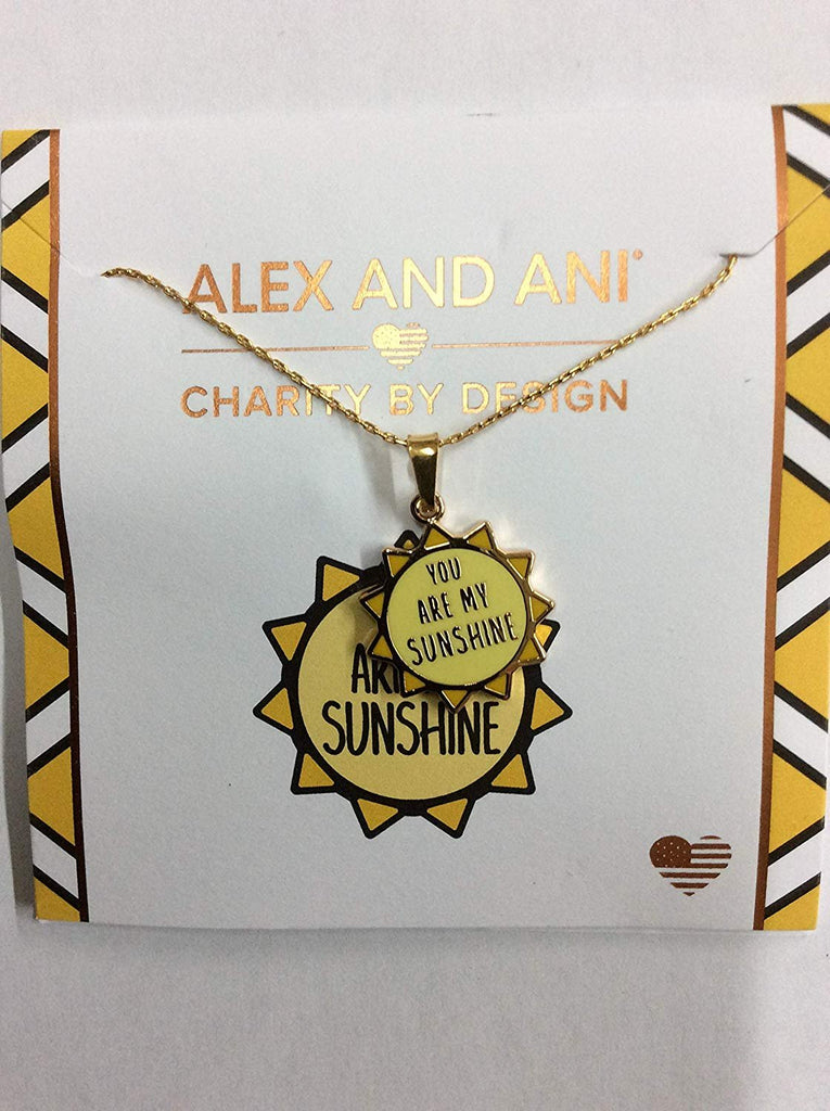 Alex and Ani You are My Sunshine 32 inch Necklace Shiny Gold NWTBC
