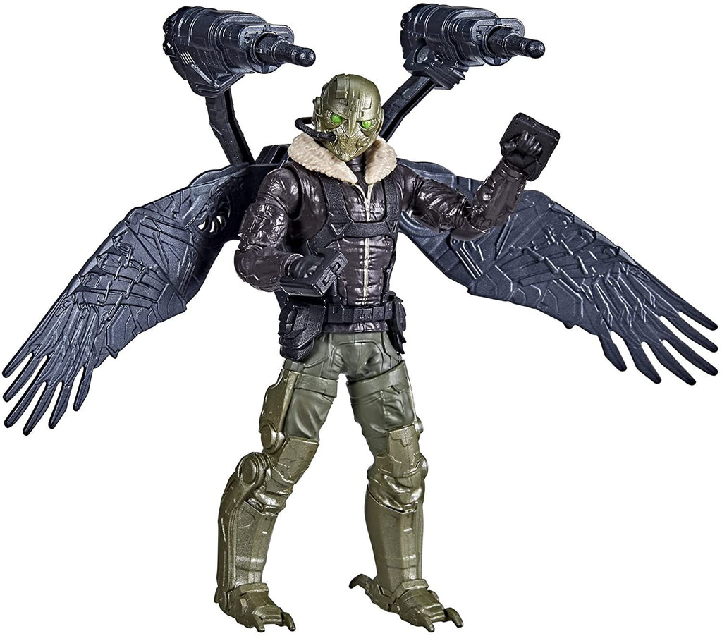 Spider-Man Marvel 6-Inch Deluxe Wing Blast Marvel's Vulture, Movie-Inspired Action Figure Toy, Blasts Included Projectiles, Ages 4 and Up