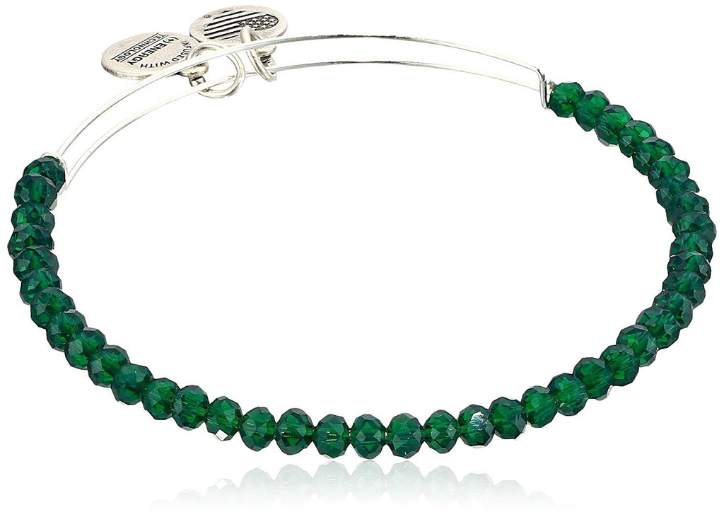 Alex and Ani Brilliance Bead Mother Earth Green/Shinny Bracelet