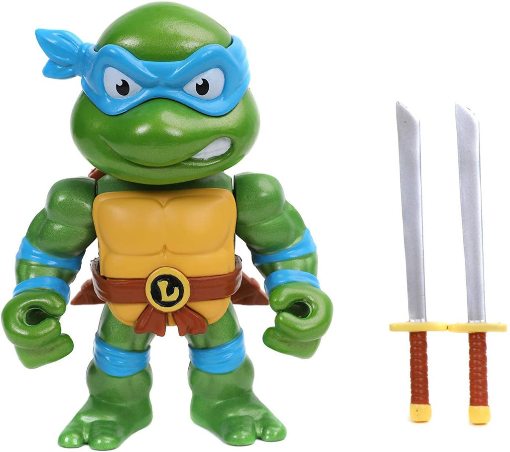 Jada Toys Teenage Mutant Ninja Turtles 4 Leonardo Die-cast Figure, Toys for Kids and Adults, Blue